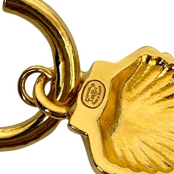 CHANEL Authentic Gold Logo Earrings - Picture 2 of 5